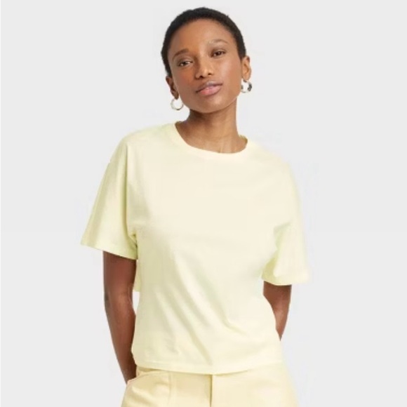 A New Day light yellow tie-back T-shirt - Picture 2 of 5